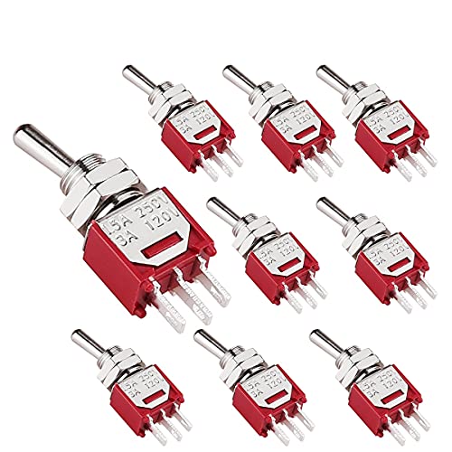 CLDIY Kippschalter EIN/EIN 2 Position 3 Pin SPDT Mini Micro AC 250 V / 1,5 A 120 V / 3A 10 Stücke von Clyxgs