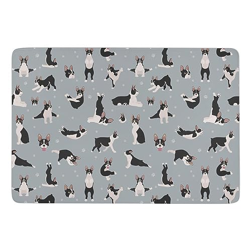 Cmagnifico Carpet Boston Terrier Hundeteppich, weiche Bodenmatte für Wohnzimmer, Schlafzimmer (100 x 150 cm) von Cmagnifico