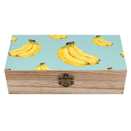 Cmagnifico Quadratische Holzbox, Cartoon Bananen Holz Aufbewahrungsbox, Dekorative Home Holzkiste für Sammlerstücke Cmagnifico Quadratische Holzbox, Cartoon Bananen Holz Aufbewahrungsbox, Dekorative Home Holzkiste für Sammlerstücke von Cmagnifico