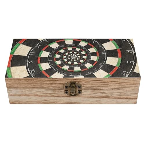 Cmagnifico Quadratische Holzbox, Darts Target Holz Aufbewahrungsbox, Dekorative Home Holzkiste für Sammlerstücke Cmagnifico Quadratische Holzbox, Darts Target Holz Aufbewahrungsbox, Dekorative Home Holzkiste für Sammlerstücke von Cmagnifico