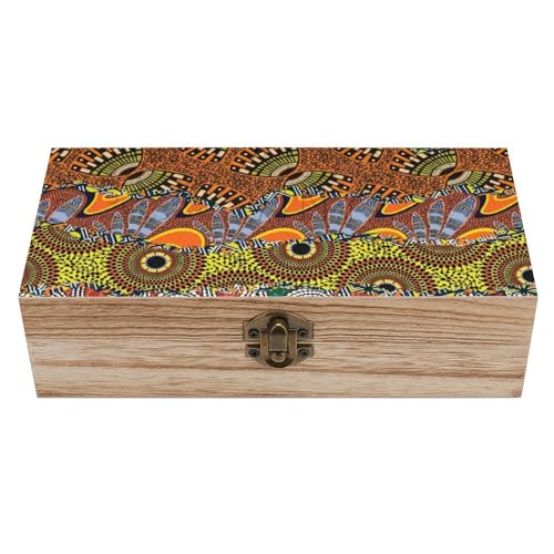 Cmagnifico Quadratische Holzbox, afrikanisches Patchwork gemusterte Aufbewahrungsbox aus Holz, dekorative Holzkiste für Sammlerstücke Cmagnifico Quadratische Holzbox, afrikanisches Patchwork gemusterte Aufbewahrungsbox aus Holz, dekorative Holzkiste für Sammlerstücke von Cmagnifico