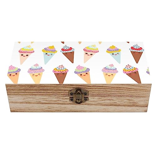 Cmagnifico Quadratische Holzbox, bunte Eiscreme-Aufbewahrungsbox aus Holz, dekorative Holzkiste für Sammlerstücke Cmagnifico Quadratische Holzbox, bunte Eiscreme-Aufbewahrungsbox aus Holz, dekorative Holzkiste für Sammlerstücke von Cmagnifico