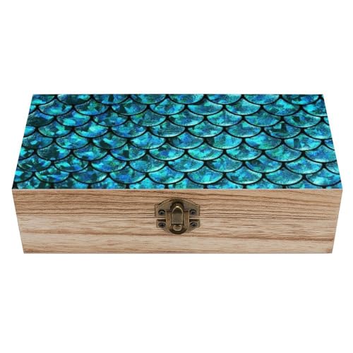 Cmagnifico Quadratische Holzkiste, Aquamarin Waage Holz Aufbewahrungsbox, Dekorative Home Holzkiste für Sammlerstücke Cmagnifico Quadratische Holzkiste, Aquamarin Waage Holz Aufbewahrungsbox, Dekorative Home Holzkiste für Sammlerstücke von Cmagnifico