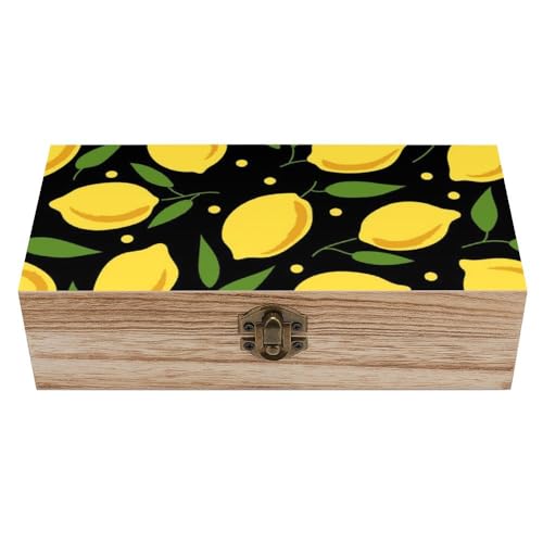 Cmagnifico Quadratische Holzkiste, Cartoon Zitrone Holz Aufbewahrungsbox Dekorative Home Holzkiste für Sammlerstücke Cmagnifico Quadratische Holzkiste, Cartoon Zitrone Holz Aufbewahrungsbox Dekorative Home Holzkiste für Sammlerstücke von Cmagnifico
