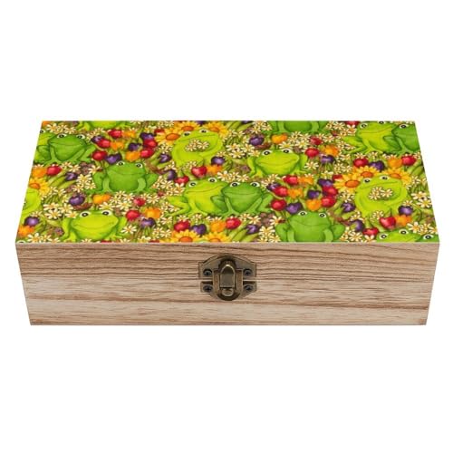 Cmagnifico Quadratische Holzkiste, Frosch Aufbewahrungsbox aus Holz, dekorative Holzkiste für Sammlerstücke Cmagnifico Quadratische Holzkiste, Frosch Aufbewahrungsbox aus Holz, dekorative Holzkiste für Sammlerstücke von Cmagnifico
