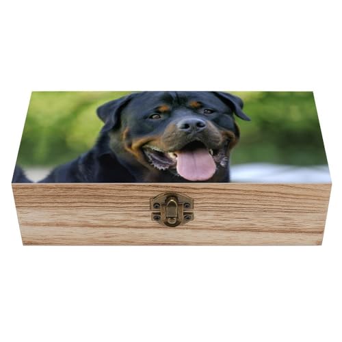 Cmagnifico Quadratische Holzkiste, Rottweiler Aufbewahrungsbox aus Holz, dekorative Holzkiste für Sammlerstücke Cmagnifico Quadratische Holzkiste, Rottweiler Aufbewahrungsbox aus Holz, dekorative Holzkiste für Sammlerstücke von Cmagnifico