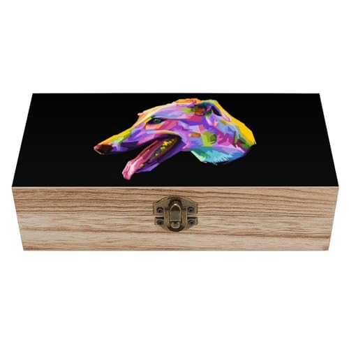 Cmagnifico Quadratische Holzkiste, bunte Windhunde-Aufbewahrungsbox aus Holz, dekorative Holzkiste für Sammlerstücke Cmagnifico Quadratische Holzkiste, bunte Windhunde-Aufbewahrungsbox aus Holz, dekorative Holzkiste für Sammlerstücke von Cmagnifico