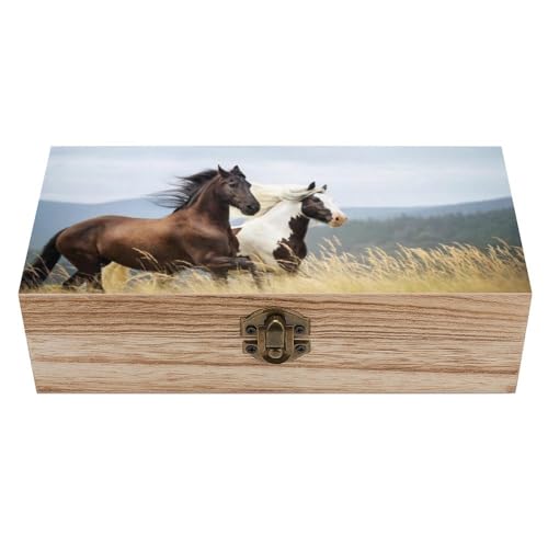 Cmagnifico Quadratische Holzkiste Pferd Holz Aufbewahrungsbox Dekorative Home Holzkiste für Sammlerstücke Cmagnifico Quadratische Holzkiste Pferd Holz Aufbewahrungsbox Dekorative Home Holzkiste für Sammlerstücke von Cmagnifico