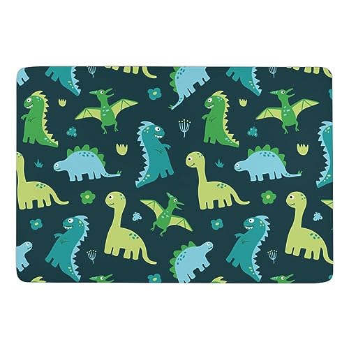 Cmagnifico Teppich, blauer Hintergrund mit Dinos-Teppich, weiche Bodenmatte für Wohnzimmer, Schlafzimmer (100 x 150 cm) von Cmagnifico
