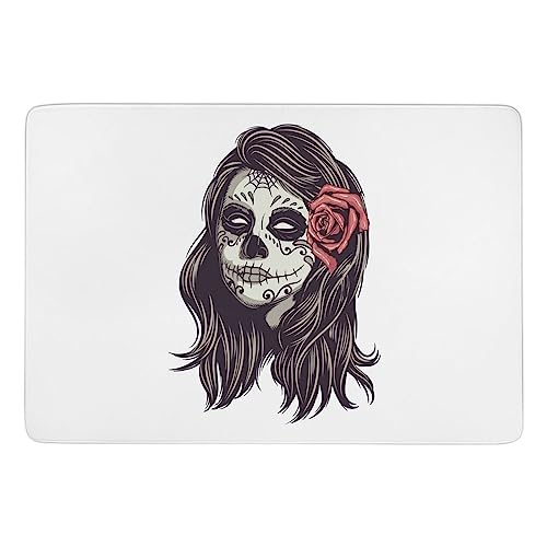 Cmagnifico Teppich Totenkopf Prinzessin Teppich, weiche Bodenmatte für Wohnzimmer, Schlafzimmer (100 x 150 cm) von Cmagnifico