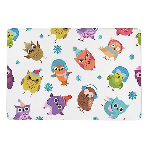 Cmagnifico Teppich mit Eulen-Motiv, weiche Bodenmatte für Wohnzimmer, Schlafzimmer (100 x 150 cm) von Cmagnifico