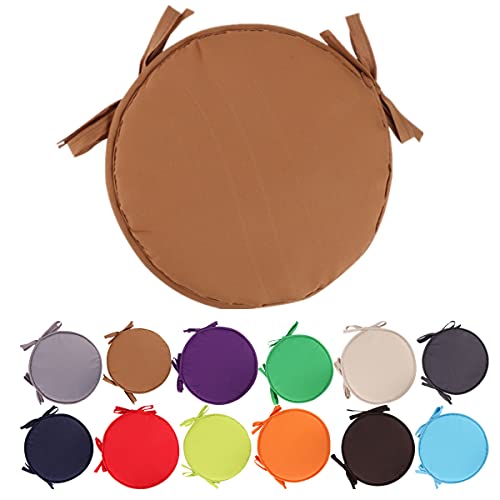 Cmeilau Bunte Stuhlkissen für den Innen- und Außenbereich Runde Sitzkissen Garden Patio Home Kissen - Durchmesser 30 cm / 38 cm, Kissenbezug für Terrassenmöbel, Gartenpolster mit runden Sitzen von Cmeilau