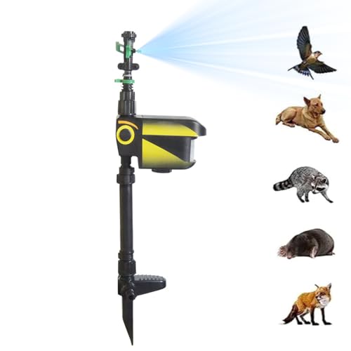 Bewegungsaktivierter Sprinkler Bewegungssprinkler angetrieben Bewegungsaktivierter Sprinkler Bewässerung Drehbarer Bewegungssensor Sprinkler Katzenschreck für Garten zur Abschreckung von Tieren von Cndiyald