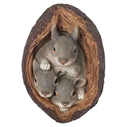 Cndiyald Eichhörnchen Polyresin Skulptur Baum Hugger Statue Baumkunst Dekoration Garten Yard Handwerk Baumdekoration Squirrel Statue von Cndiyald