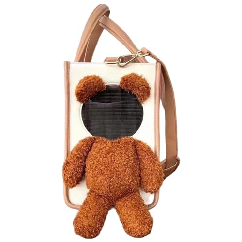 Cndiyald Kleinhunde Geldbeutelträger 13x9x6.5in Hundeträgerbärchen mit großer Kapazität, PU -Leder tragbare Haustier -Tasche, Geldbörsen von Cndiyald