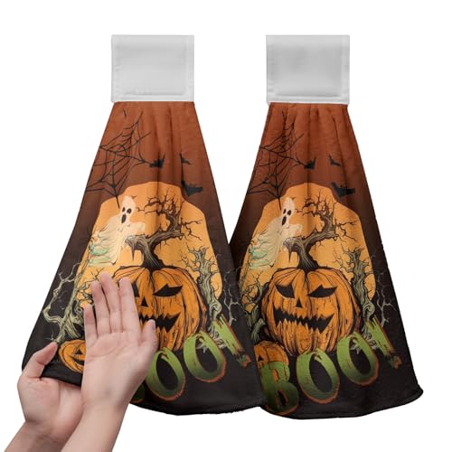 Cneztholim Halloween Boo Hängende Geschirrtücher Kürbis Geist gruselige Handtücher mit Aufhängeschlaufe Gruselige Monn Night Hängende Küchentuch weich saugfähig Geschirrtuch für Halloween Zuhause Cneztholim Halloween Boo Hängende Geschirrtücher Kürbis Geist gruselige Handtücher mit Aufhängeschlaufe Gruselige Monn Night Hängende Küchentuch weich saugfähig Geschirrtuch für Halloween Zuhause von Cneztholim