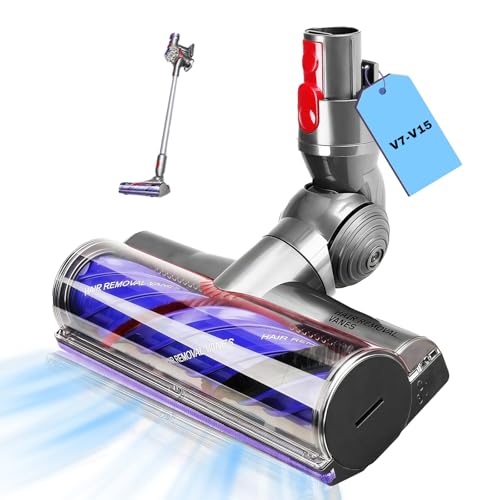 Verbesserter Anti-Tangle-Reinigungskopf BüRstenwalze für Dyson V7 V8 V10 V11 V15 Der BüRstenkopf Des Staubsaugers VerfüGt üBer Eine Schnellverschlussfunktion Turbo BodendüSe für HartböDen Teppiche von CnosDB