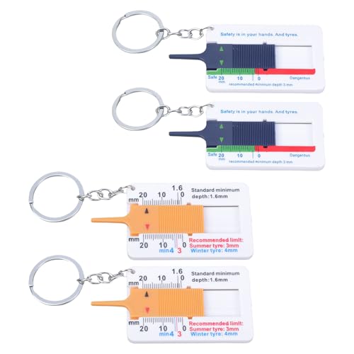 4pcs Kunststoffreifen Laufstuhl Cheks 0 Bis 20 Mm Messskala Leichte Konstruktionen Messung Für Fahrzeugreifenanalyse Fahrzeugwartung Tiefe Tool von Cnrfeoap