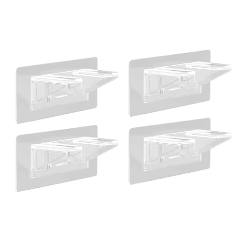 4pcs Regalstützenhalter In Der Wand Montierten Kleiderschränke Racks Klebstoffstifte Kleiderschrank Partition Halterung Schrank Unterstützung Clip von Cnrfeoap