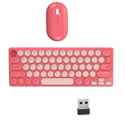 Cnrfeoap Dünne Tastaturen mit geräuschlosem Combo, 2,40 G Empfänger, 64 Tasten, Layout für Computer und Laptop von Cnrfeoap