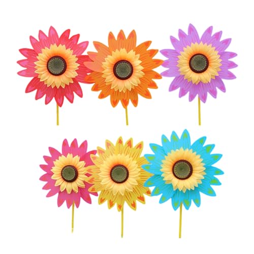 Cnrfeoap Miniaturblumen Pinwheels Outdoor Spinner Yard Garten Pinwheels Bunte Blumen Windmühle Dekorative Windspinner Für Kinder Freien Freien von Cnrfeoap