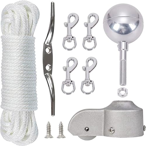 Cnrfeoap Rustproof Fahnenmast Hardware Paket 3 Zoll Goldball 2 Zoll LKW Nylonriemenscheibe 3 Eingebettete Schrauben Für Sichere Installation Anodierter Aluminium Fahnenmast Dekoration Hardware Cnrfeoap Rustproof Fahnenmast Hardware Paket 3 Zoll Goldball 2 Zoll LKW Nylonriemenscheibe 3 Eingebettete Schrauben Für Sichere Installation Anodierter Aluminium Fahnenmast Dekoration Hardware von Cnrfeoap