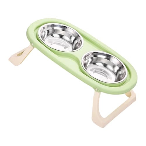 Futterstation für Hunde, mehrere Höhen, mit Futternapf, spritzwassergeschützt, Funktionen für einfache Reinigung, Pastellfarbe, auslaufsicherer Futternapf für Haustiere von Cnrfeoap