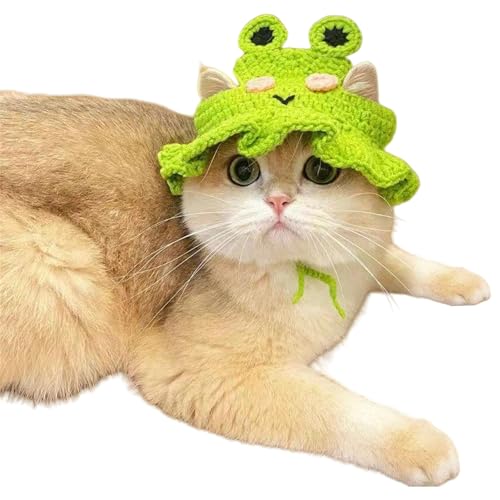 Häkulierter Für Hund Und Katzen Urlaub Haustier Kostüm Strick Kopfbedeckung Hundegeburtstag Requisiten Für Kleine Haustier Strickhut von Cnrfeoap