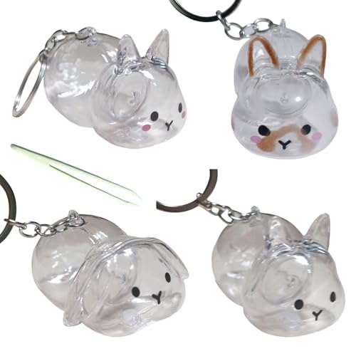 Hasenhaaraufbewahrungsanhänger, geräumig, transparent, Hasenfell, Sammelbehälter für Haustier-Erinnerungsstücke und kleine Gegenstände, Tierhaar-Organizer von Cnrfeoap