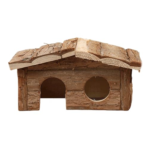 Kleintierversteck Hütte Holz Unterschlupf Haus Kratzfest Hamsterkäfig Spielhaus Eichhörnchen Käfig Zubehör Möbel Hamster Lebensraum Hütte von Cnrfeoap