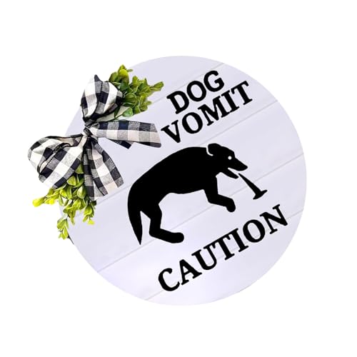 Lustiges Schild mit Aufschrift "Dog Vomit Area", Holz, Aufschrift "Dog Vomit For Homes, Pet Shops And Vet Offices Wood Cautions von Cnrfeoap