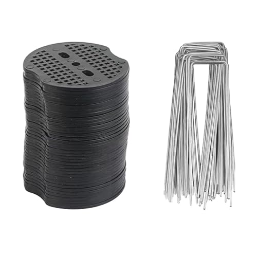 Mehrzweck-Gartenpfähle, Metallstifte und Dichtungen für Bodenmatte, verzinkte Landschaftsklammern und Kissen, einfach zu installieren, Gartenspikes von Cnrfeoap