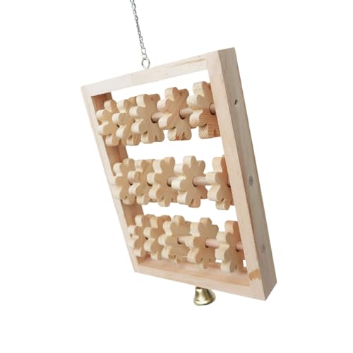 Multifunktionales Papageienspielzeug aus Holz Hängeschaukel Kauen Puzzle Block Kletterstange für Vogel Enthusiasten Käfig Dekoration Holz Vogelkäfig Zubehör von Cnrfeoap