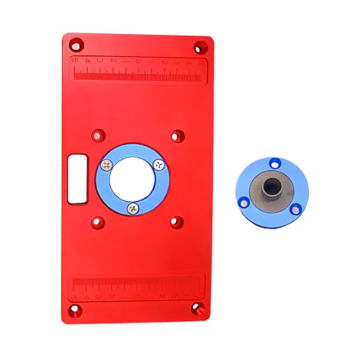 RT0700C Router Tischeinsatzplatte für Holzbearbeitung, mit 2 Führungsringen, um 180 ° drehbarer Schieber, robuste Aluminiumkonstruktion von Cnrfeoap