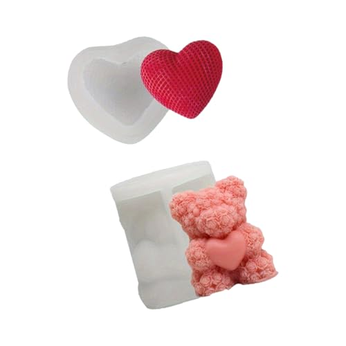 Valentinstag Kerzenschimmelpackungen Gussformen Herzbär Silikonform Orament Für Party Hochzeit Silikon Schimmelbär Bären Kerzen Guss Valentinstag Pickster von Cnrfeoap