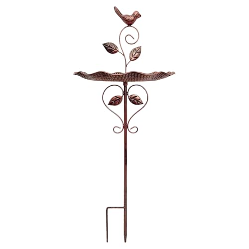 Vintage Eisen Pflanzgefäß Vogelfutterstation Geeignet für Außen Balkon Garten Deko Rostbeständiges Design mit Drainageloch Dekorativer Eisenübertopf für Terrassen von Cnrfeoap