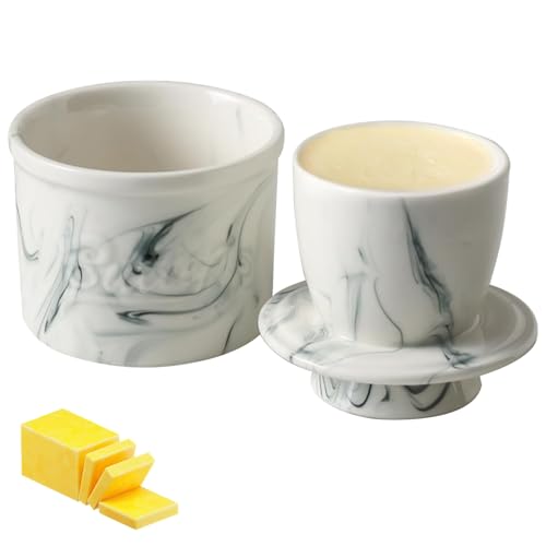 Cnwinu Butterdose,Französische Butterdose Wassergekühlt,Butterglocke Keramik,Butterdosen mit Deckel,Butterfass,Französischer Buttertopf für Frische und Streichfähige Butter (Schwarz auf Weiß, 10x10cm) Cnwinu Butterdose,Französische Butterdose Wassergekühlt,Butterglocke Keramik,Butterdosen mit Deckel,Butterfass,Französischer Buttertopf für Frische und Streichfähige Butter (Schwarz auf Weiß, 10x10cm) von Cnwinu