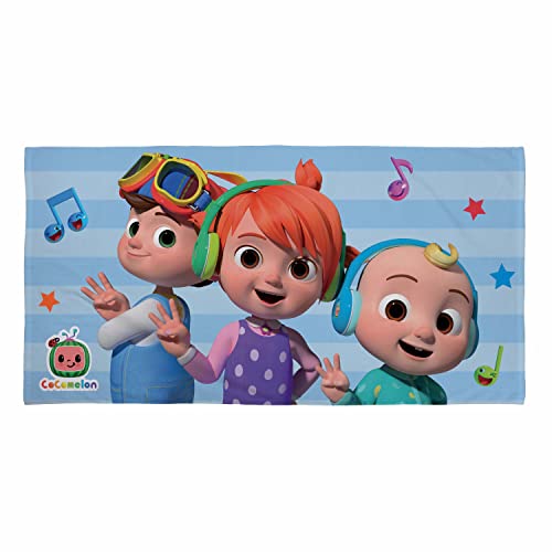 CoComelon Offizielles Musik-Design-Handtuch, superweich, 100% Baumwolle, perfekt für Zuhause, Schlafzimmer, 140 x 70 cm von CoComelon