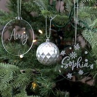 Personalisierte Weihnachtsbaumschmuck - Klare Acryl-Uv-Gedruckte Weihnachtsschmuck | Benutzerdefinierte Weihnachtskugel Weihnachtsbaum Geschenk von CoCreativeDesign