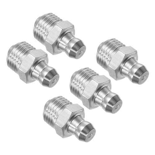 CoCud 201 Edelstahl Gerades Schmiernippel | M10x1mm Metrisch | Hydraulischer Schmiernippel - (Anwendungen: Zum Ersetzen fehlender oder gebrochener Ölnippel), 5 Stück von CoCud