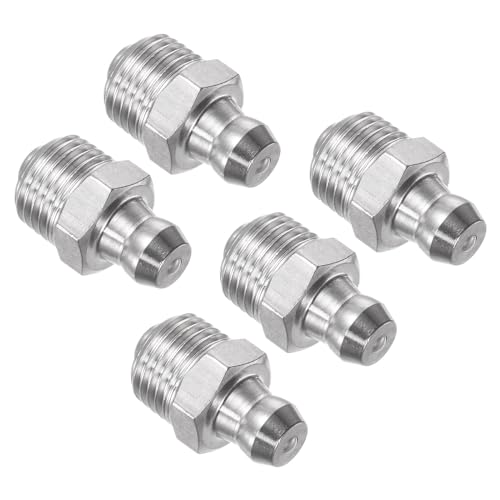 CoCud 304 Edelstahl Gerades Schmiernippel | M10x1mm Metrisch | Hydraulischer Schmiernippel - (Anwendungen: Zum Ersetzen fehlender oder gebrochener Ölnippel), 5 Stück von CoCud
