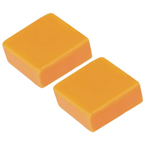 CoCud Bienenwachs, 50 x 50 x 14mm (L x B x H), Bienenwachs wasser- und feuchtigkeitsabweisender Wachsblock, rechteckig - (Anwendungen: zur Kerzenherstellung, Möbelpolitur), 2 Stück von CoCud
