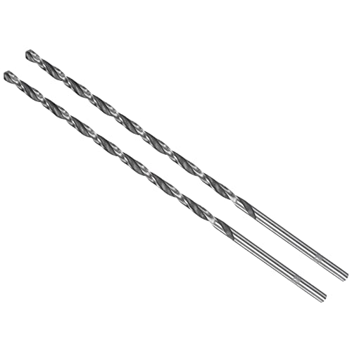 CoCud Extra Lange Spiralbohrer 3mm Bohrer Durchmesser 120mm Länge Schnellarbeitsstahl Gerader Schaft Jobber Bohrer Bit - (Anwendung: für Holz Formbares Eisen Aluminium Plastik) 2Stk von CoCud