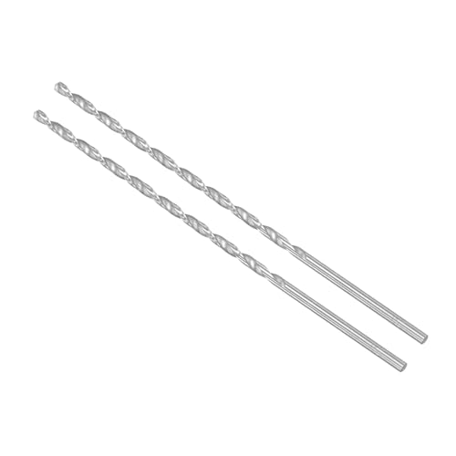 CoCud Extra lange Hochgeschwindigkeitsstahl-Spiralbohrer, Durchmesser 4,5 mm, Länge 300 mm, gerader Spiralbohrer - (Anwendungen: für Metall, Holz, Kunststoff, Aluminium), 2 Stück von CoCud