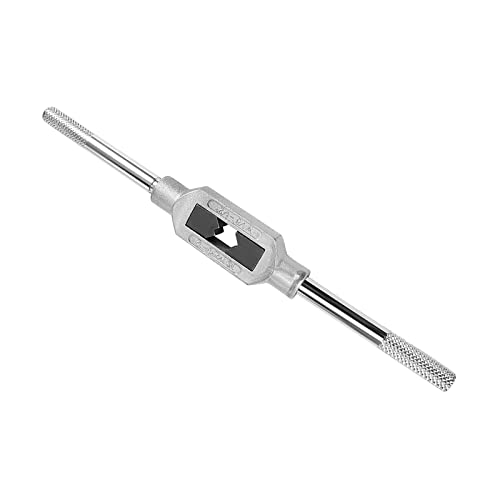 CoCud Gewindebohrer Griff Passt M3-M12 W1/8-1/2 Zapfstellen Größe Zinklegierung und Karbonstahl Einstellbar Schraubenschlüssel Reibahlen Hand Werkzeug für Zapfvorgänge 1Stk von CoCud