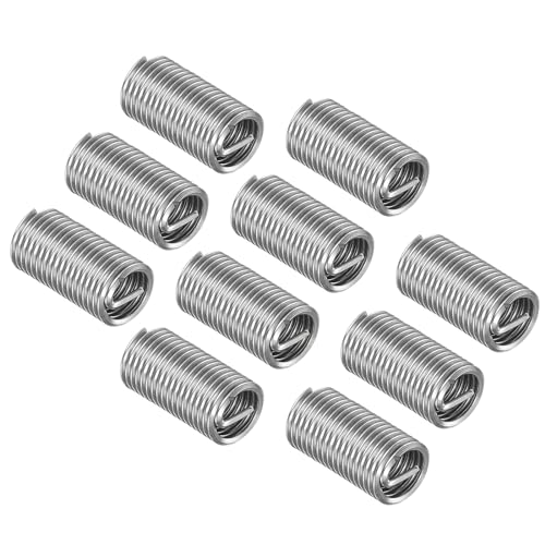 CoCud Gewindereparatur-Einsätze, M10x1.5 3D 30mm Länge, Gewindeschraubeinsatz aus 304 Edelstahl, helikale Art, gewickelt - (Anwendungen: für Automobilreparaturen), 10 Stück von CoCud