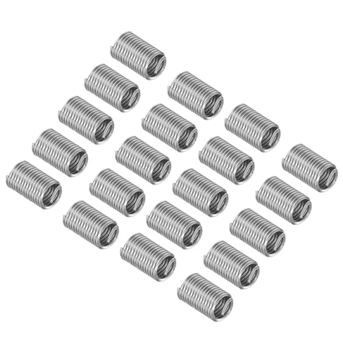 CoCud Gewindereparatur-Einsätze, M6x1 3D 18mm Länge, 304 Edelstahl Gewindeschraube Hülsen-Einsatz, helikale Art gewickelt - (Anwendungen: für Automobilreparaturen), 20 Stück von CoCud