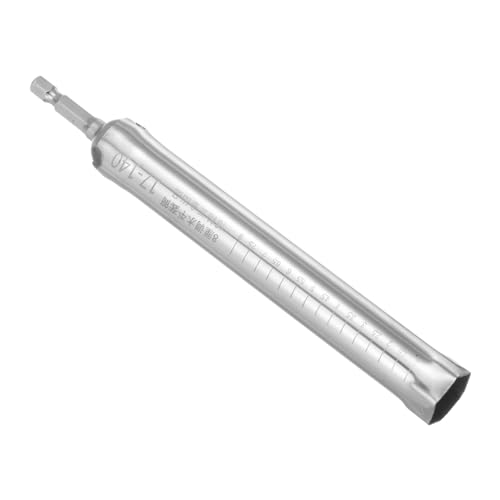 CoCud Hohlbuchse, Größe 17 mm, Länge 140 mm, 1/4" Sechskantschaft, 6-Punkt-Schnellwechsel-Tiefbrunnen-Kraftmutternschlüssel - (Anwendungen: für lange Gewindestangen/Schrauben/Bolzen) von CoCud