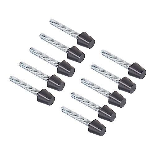 CoCud Knebelklemme Abgerundet Spindel Spitze M8 Gewinde Durchmesser 70mm Gesamte Länge Gummi Kopf Karbonstahl 10Stk von CoCud