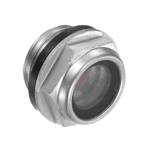 CoCud Ölschauglas für Luftkompressor | M16x1,5mm Gewinde | Aluminium Sechskant Ölstandsanzeige Fenster - (Anwendungen: für Getriebefittings), 1 Stück von CoCud